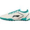 Li Ning TF Artificial Turf Non-Slip Durable Football Shoes Unisex Football Shoes White Green YSTV035-1