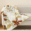 Lightweight Flannel Blanket Soft Cozy Floral Design, Perfect for Home, Halloween & Christmas Décor