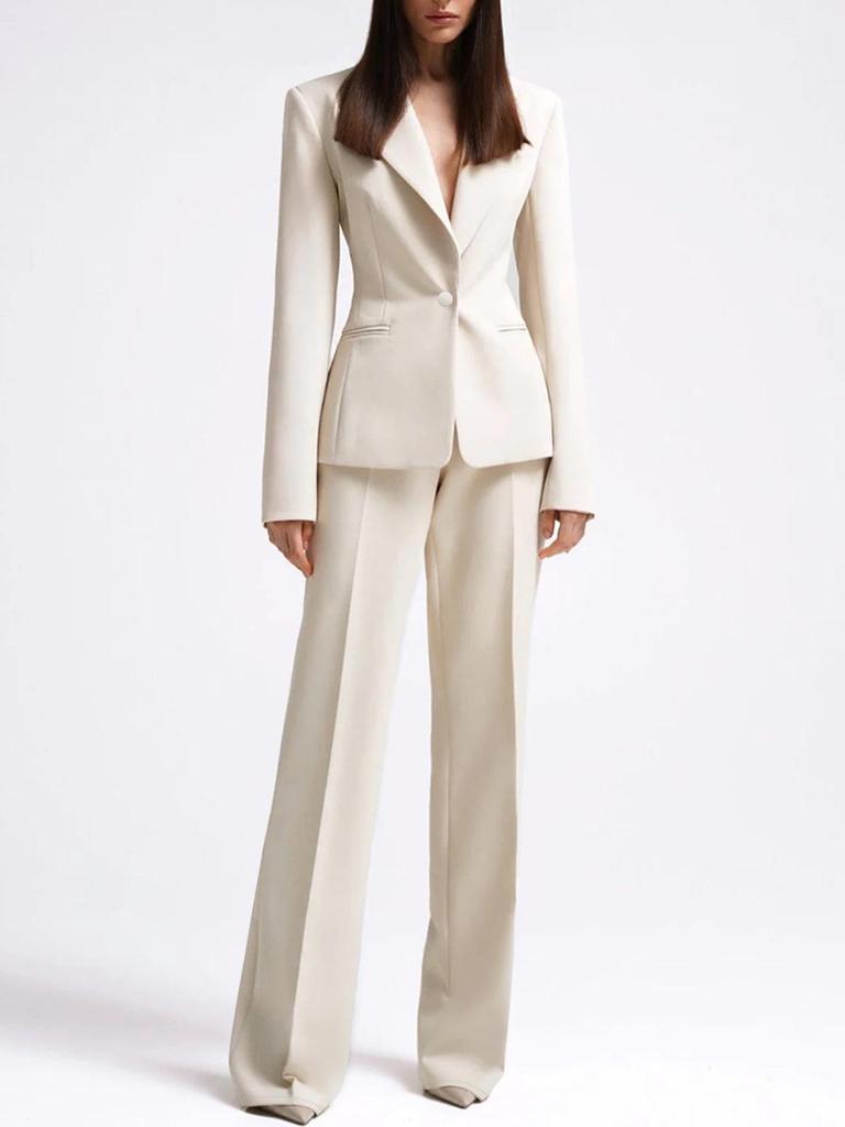 Осенний 2025 года приталенный повседневный костюм-тройка однотонный