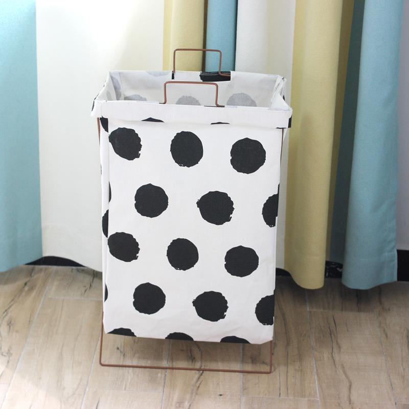 Складная водонепроницаемая корзина для грязной одежды с железной рамой, большая корзина для белья