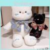 Tie Bow Cat Plush Toy Animal Dolls Pp Cotton Home Decortion Kids Gifts Birthday