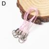 50Pcs Key Rings Cell Phone Braided Lanyard Cords Jewelry Findings DIY Rope Keychains Mobile Clasp