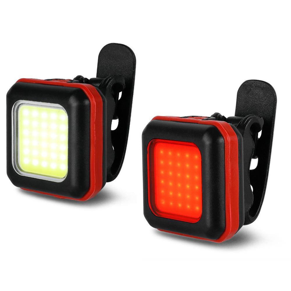 Bicycle Headlight and Tail Light Set Type-C Charging Night Riding Warning Light Suitable for Most Bikes