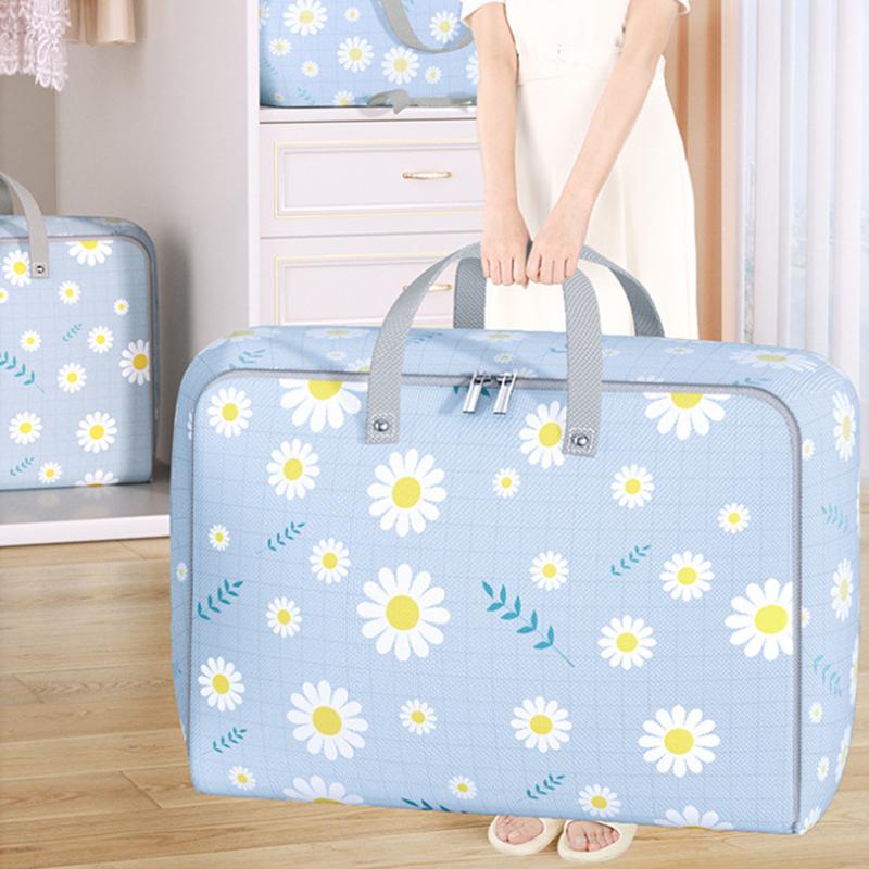 Сумка для хранения одеял, большая вместимость, сумка для хранения одежды, утолщенные складные сумки для переезда с ручками