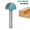 6MM Shank Milling Cutter Wood Carving Ball Nose Router Bit End Mill Round Cove