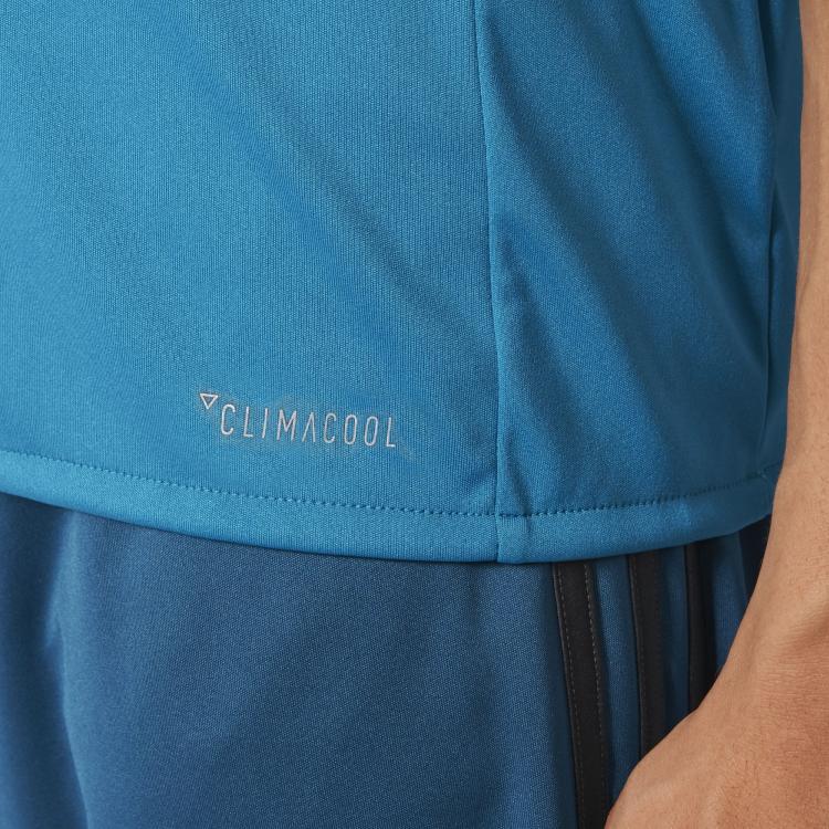 Adidas Реал Мадрид 2017-18 Модная футболка с круглым вырезом, мягкая спортивная, с коротким рукавом, футбольная, мужская, топы BR3539