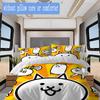 Anime Battle Cat Pattern Bedding,Quilt Set Quilt Cover Pillowcase Home Birthday Gift (1*duvet cover+2*pillowcase,without core)XSJT0917292
