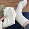 Женские гольфы до середины икры в японском стиле - Весна и Осень, Удобные, Дышащие, Однотонные, Универсальные, Милые, Варианты до колена и послеродовые