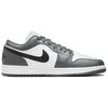 Air Jordan 1 Low Iron Grey Black Унисекс Кроссовки Белый 553558-152