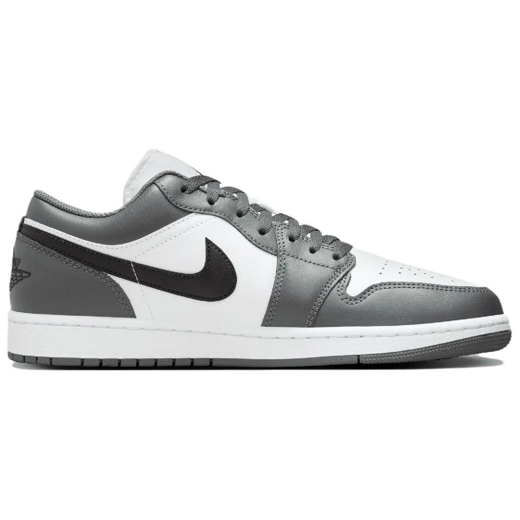 Air Jordan 1 Low Iron Grey Black Унисекс Кроссовки Белый 553558-152