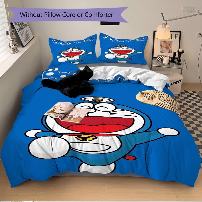 Набор постельного белья Doraemon Adventure Print 3 шт. Пододеяльник с 2 наволочками Домашний подарок на день рождения