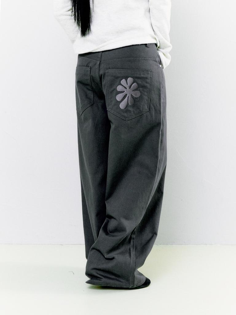 OAFISH Oaf Logo Cotton Pants, Charcoal
