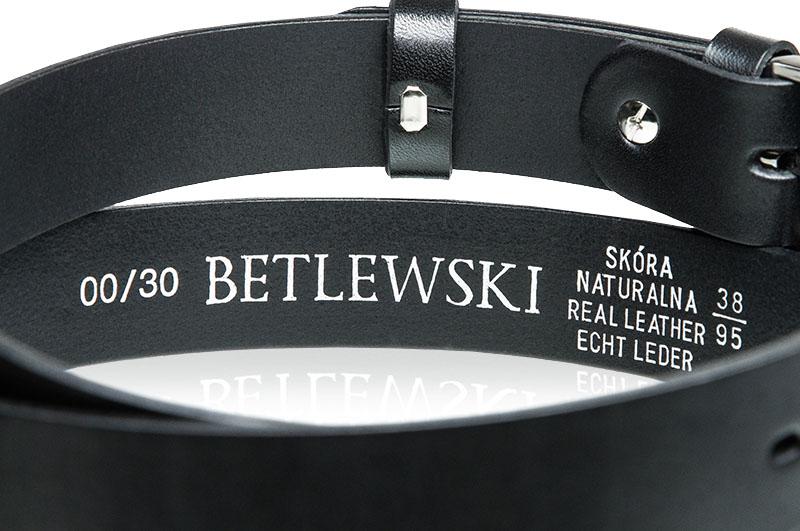 LIC30-0 BLACK 110 Leather belt REGULAR +CERTIFICATE