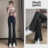 2023 Women’s Black High-Waisted Slit Pants - Flared, Slimming, Plus Size