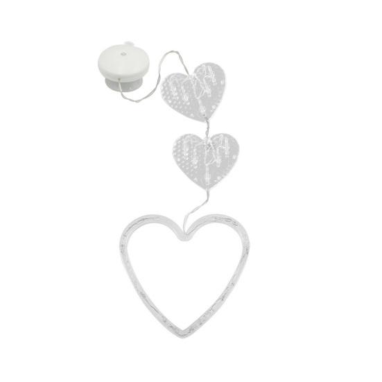 Рождественская гирлянда Свет Присоска Крючок Загорается Любовь Сердце Лось Колокольчик Снеговик Санта-Луна Звезда Форма Теплый Рождественский Праздник Украшения Окна Лампа Подвеска