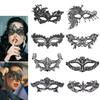 LATTCURE Lace 8 8 Pieces Lace Eye Venetian Openwork Black Venetian Eye Sexy Elastic Lace Fancy Cultural School Festival Mask, Types, Set, Mask, Mask,