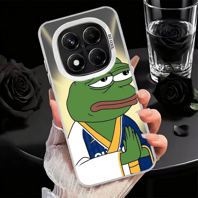 Смешной грустный лягушонок P-Pepe Мем Мягкий чехол для телефона для Xiaomi Redmi Note 13 14 15 Pro Plus 12S 12 11S 11 11T 10S 10 Ударопрочный чехол Bac
