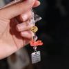 Letter Goldfish Bead Keychain Car Decor Key Ring Gifts Goldfish Wind Chime Pendant  Girl/Boy