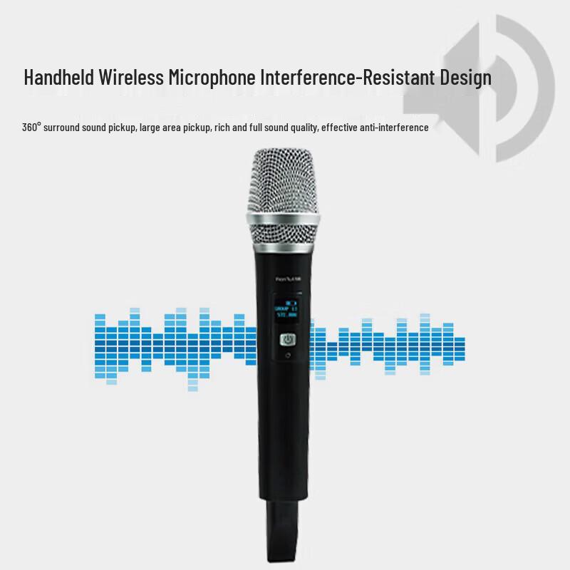 FionTu Professional Wireless Dual Handheld Microphone System (CN version)