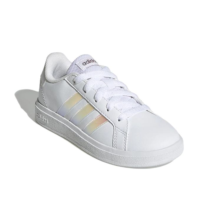 Adidas Grand Court 2.0 Big Kid White Iridescent Kids Sneakers Cloud-White GY2326