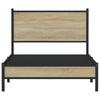 vidaXL Metallbett ohne Matratze Sonoma-Eiche 100x190 cm