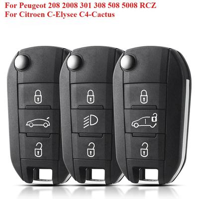 Ключ от машины для Peugeot 208 2008 301 308 508 5008 RCZ для Citroen C-Elysee C4-Cactus фара средняя оболочка корпуса дистанционного ключа