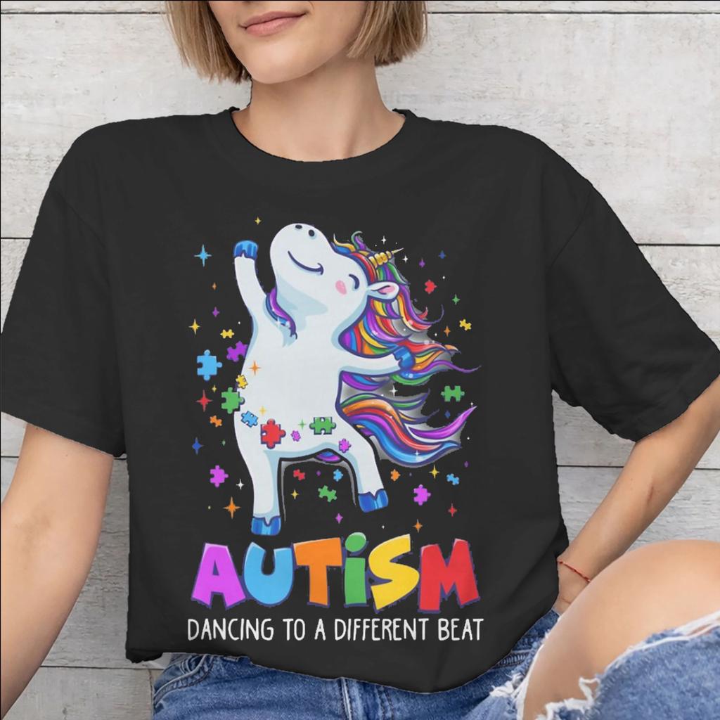 Dabbing Puzzle Autism Awareness Print T Shirts Men Women Pure Cotton Tee Shirt Clothes