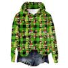 Women's Hooded Long Sleeve Christmas Printed Flannel Top Hooded Sweatshirt