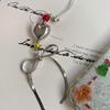 Модный брелок-подвеска в виде сердца-шарика, сплав, акцент из бантов, змеиная цепочка, ремешок для телефона, для рождественского подарка, для повседневного использования