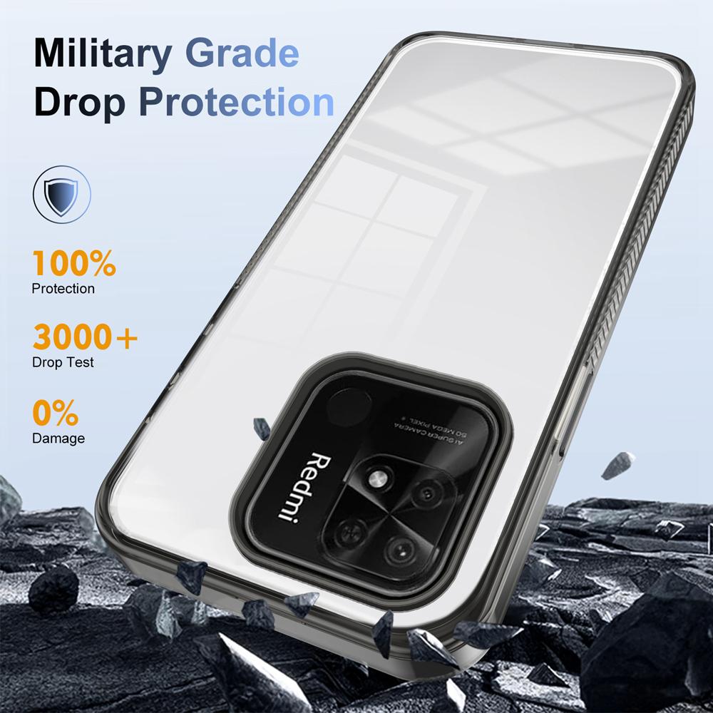 KEYSION Прозрачный чехол для Redmi 10C 10A 9C Мягкий ТПУ+ПК Нескользящий HD Прозрачный Противоударный Чехол для Телефона для Xiaomi Redmi 9C 10A 10C