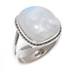 Natural Rainbow Moonstone Gemstone 925 Solid Sterling Silver Gift Ring S.9 H4s64