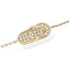 [L4587] - Gold Plated Bracelet 'Tong' White Gold - 16x7 Mm