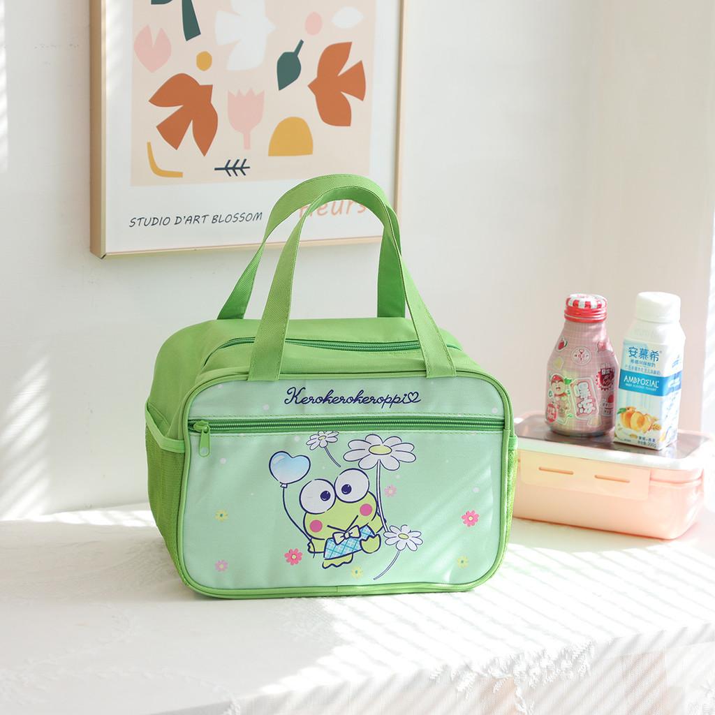 Cute Hello Kitty Kuromi Print Insulated Lunch Cooler With Side Pocket For Kids And School Use