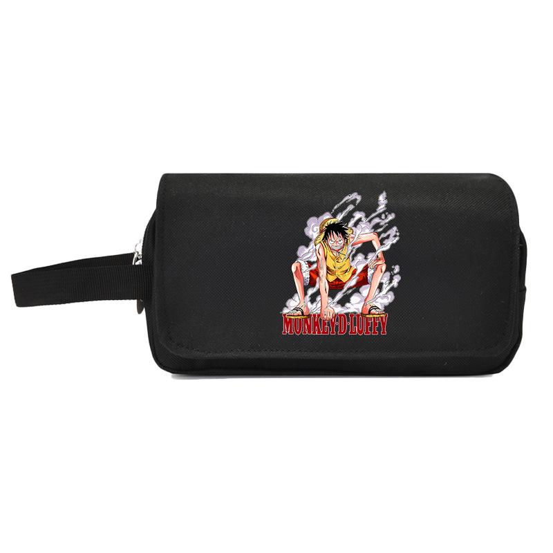 One Piece Large Capacity Pencil Case - Luffy, Zoro, Ace, Law, Sanji Japanese Style Student Stationery Bag