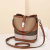 Plaid Bucket Bag for Women's New Casual High-quality Niche Hand-held One-shoulder Crossbody Bag Versatile