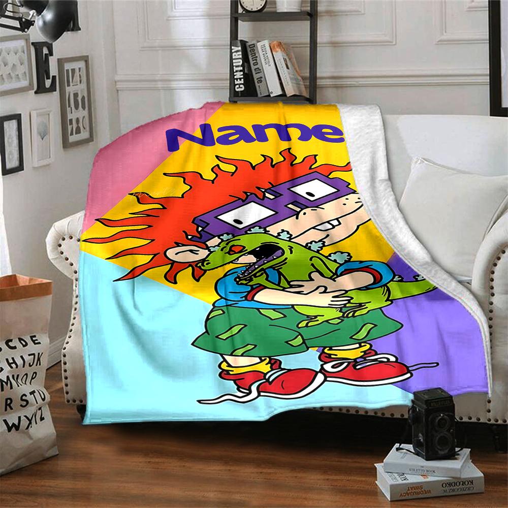 Custom Name Tom Jerry Bath Time blanket for Couch & Bed, Plush Cozy Fuzzy Blanket Super Soft & Warm Blankets for Fall and Winter. 0908159