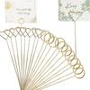 20Pcs Floral Card Holder Durable Photo Stick Holder Wedding Greeting Card Holder Party Wire Card Holder School Event Office Party