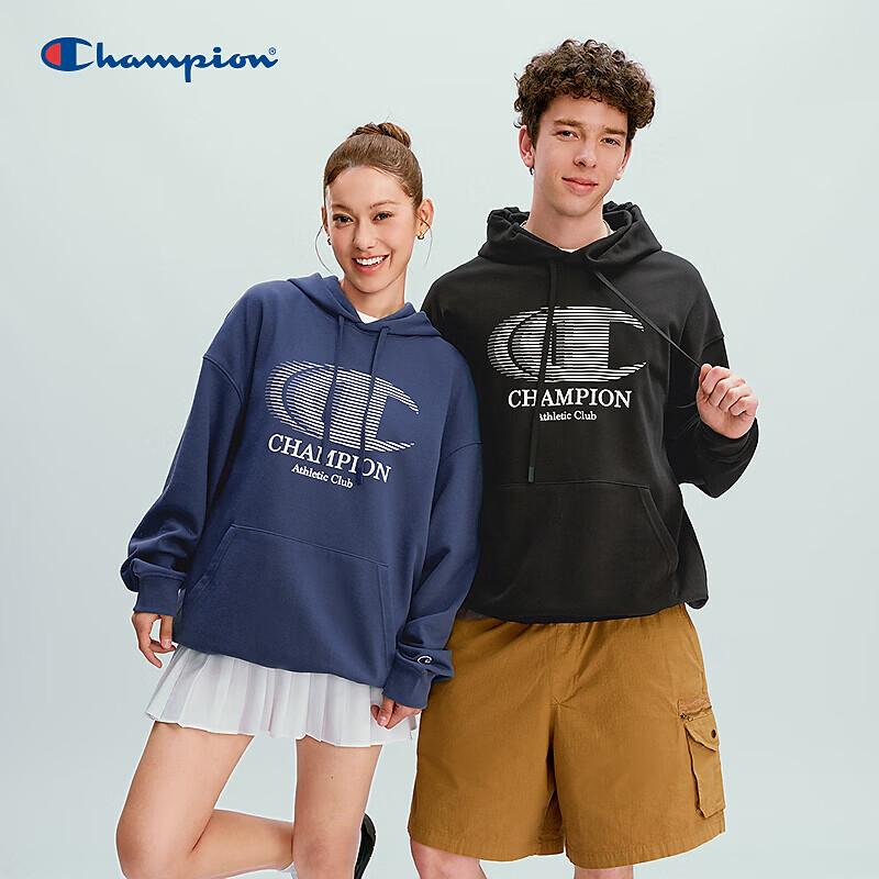 Champion Весенняя толстовка с капюшоном и принтом-буквами