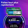 Mémoire vive DDR4 SDRAM 32 Go 3200 MHz (PC4-25600) CL22 DRX8 UNBUFF SODIMM 260P - Noir