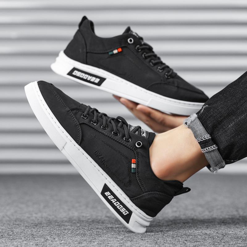 Мужская противоскользящая и износостойкая однотонная уличная модная повседневная обувь, спортивная обувь, мужская обувь, обувь для доски