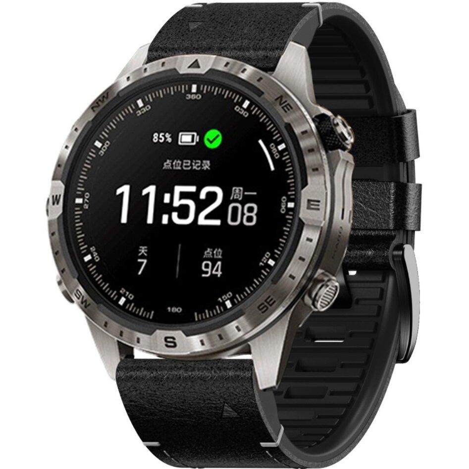 Quickfit Leather Strap for Garmin Fenix 5X/6X/6X PRO/7X, Black