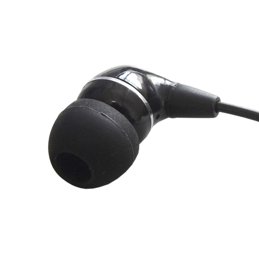 Dynamic Sealed Canal Stereo Binaural Earphones 3m For Stereo Mini Plug Binaural (Black) TV/Radio/Music 3.5mm L-shaped/L-shaped