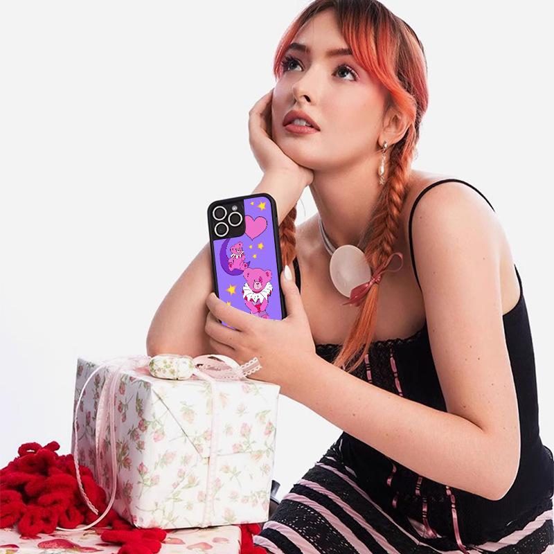 Чехол WildFlow для телефона с изображением лунного медведя для iPhone 17/16 Pro Max/15 Plus