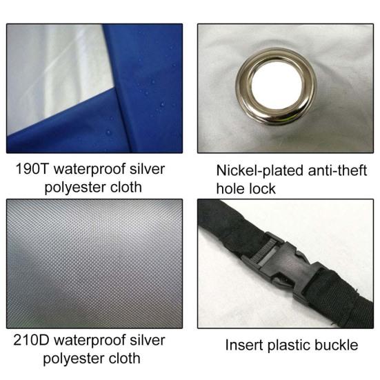 Motorcycle Waterproof Sun Protection Cover Rain Dust Anti-theft with Lock Hole