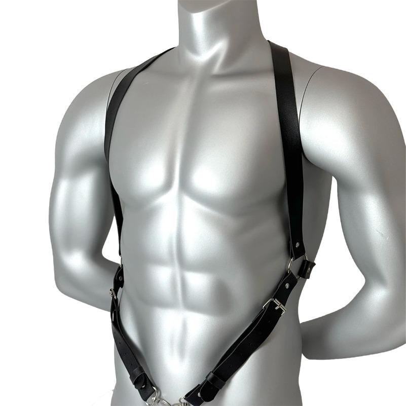 Fashion Sexy Harness Pu Leather Bondage Lingerie Adjustable Chest Belt Bdsm Gay Sex Exotic Accessories Fetish Clothing for Men