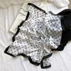 70*70cm Fashion Handkerchief Dot Print Silk Satin Neck Scarf For Women Small Shawls Hair Scarfs Female Bag Scarves For Ladies