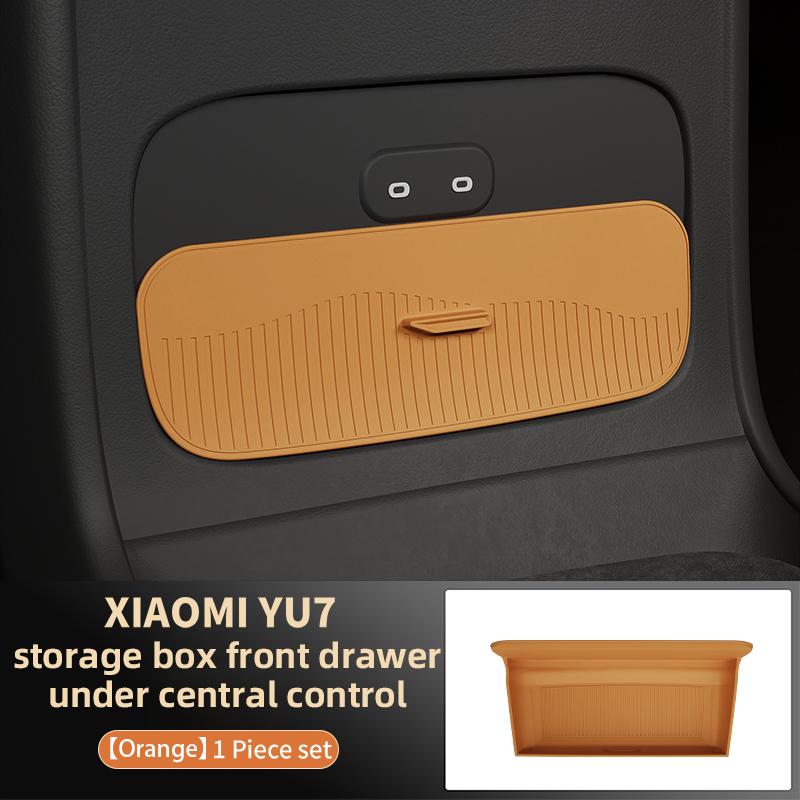 Custom Silicone Storage Box Cover For Xiaomi Yu7 2025 2026 Storage Box Center Hidden Box Sunglasses Holders Organizer Interior