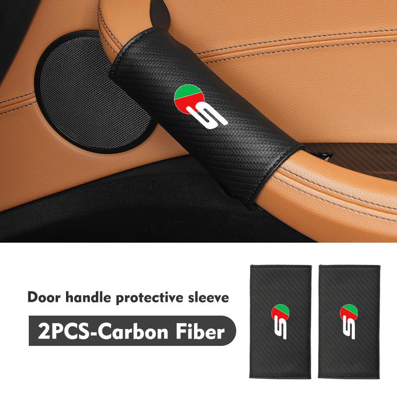 Car Door Handles Cover Leather Anti-Wear Protective Case For Jaguar XF XJ XFR XKR S-Type F-Type X-Type F-Pace I-Pace SS20