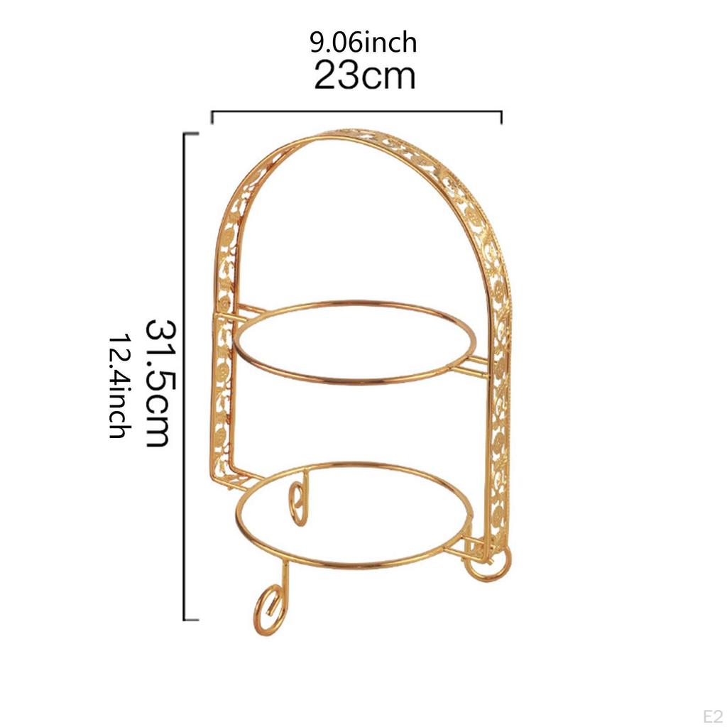 Двухъярусная подставка для десертов, подставка для закусок и печенья, держатель для выпечки 31,5x23 см
