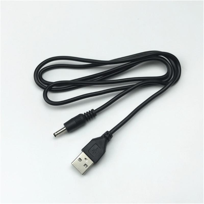 Durability PVC Insulated DC5V Power Cord with 2A Current USB to DC3.5x1.35mm Charging Cable for Home and Travel Use